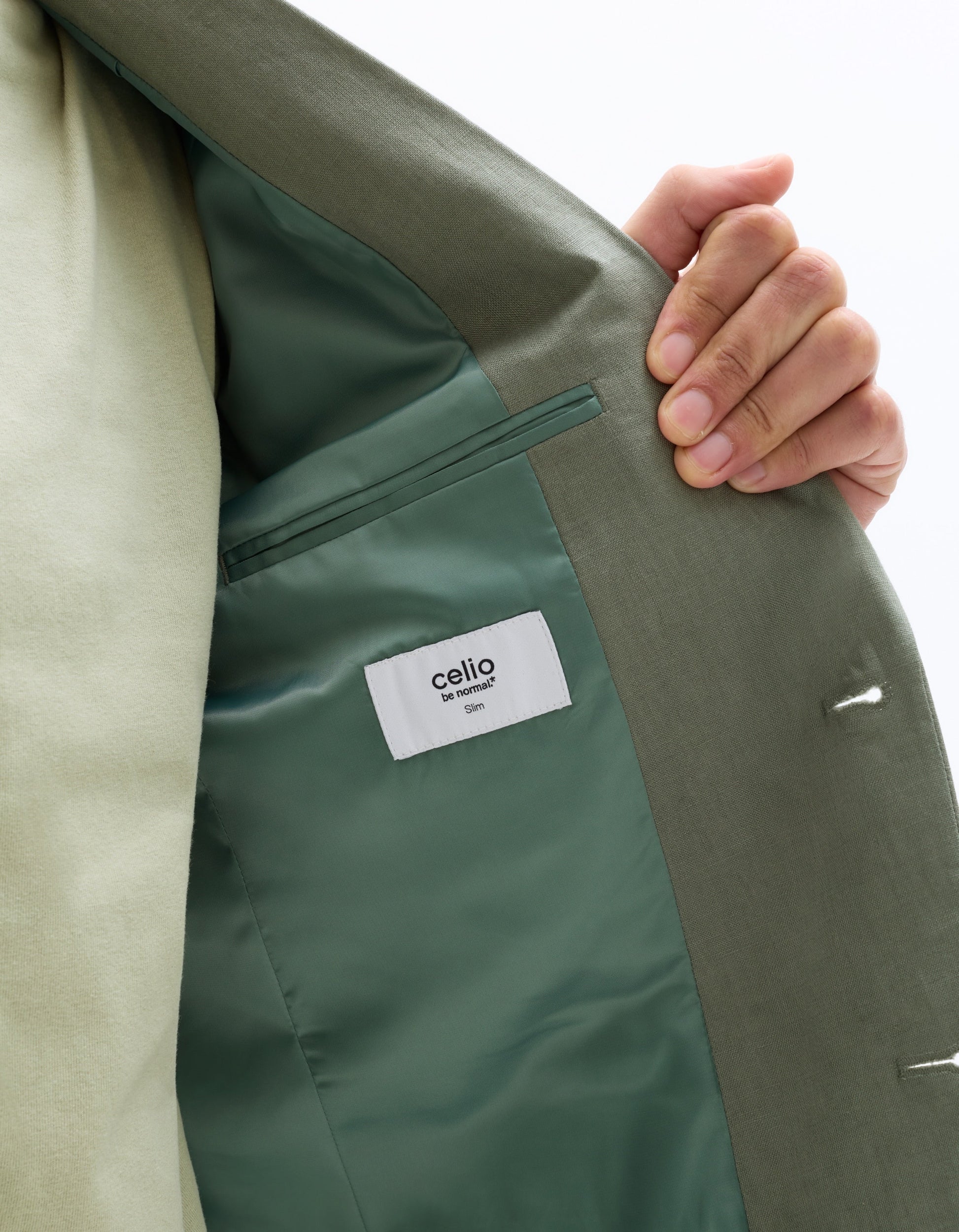 100% Linen Slim Fit Suit Jacket Celio