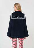 coat in midnight blue double-faced wool