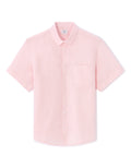 100% Linen Regular Fit Pink Short Sleeve Shirt Celio
