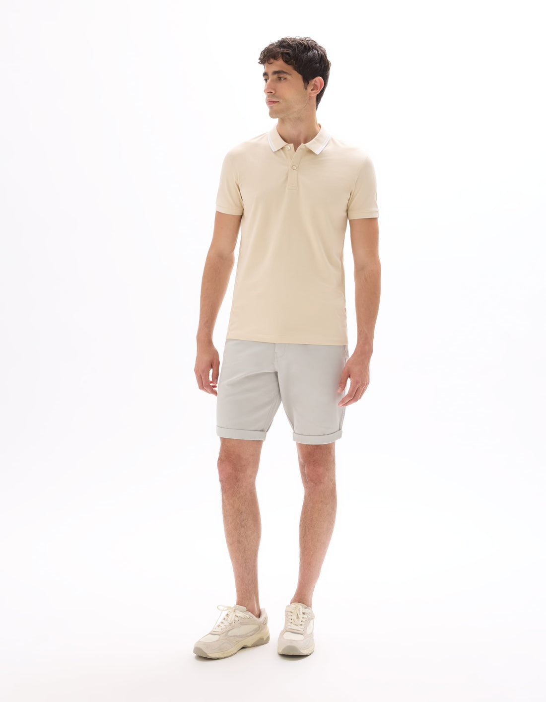 beige Short sleeves Polo