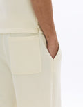 Celio Textured Knit Bermuda Shorts - Beige