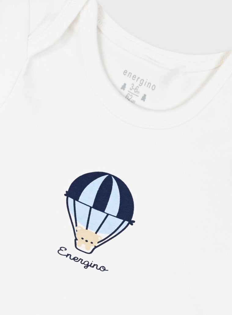 Set of 2 bodysuits for baby boys Energiers