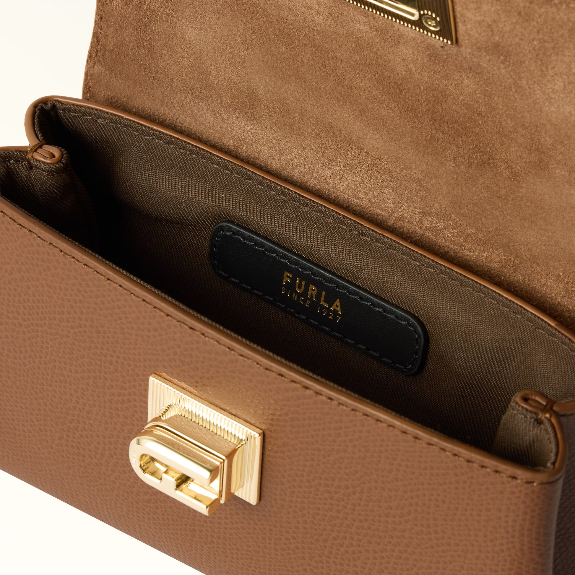 Furla 1927 Mini Crossbody Top Handle in Brown - Bags 