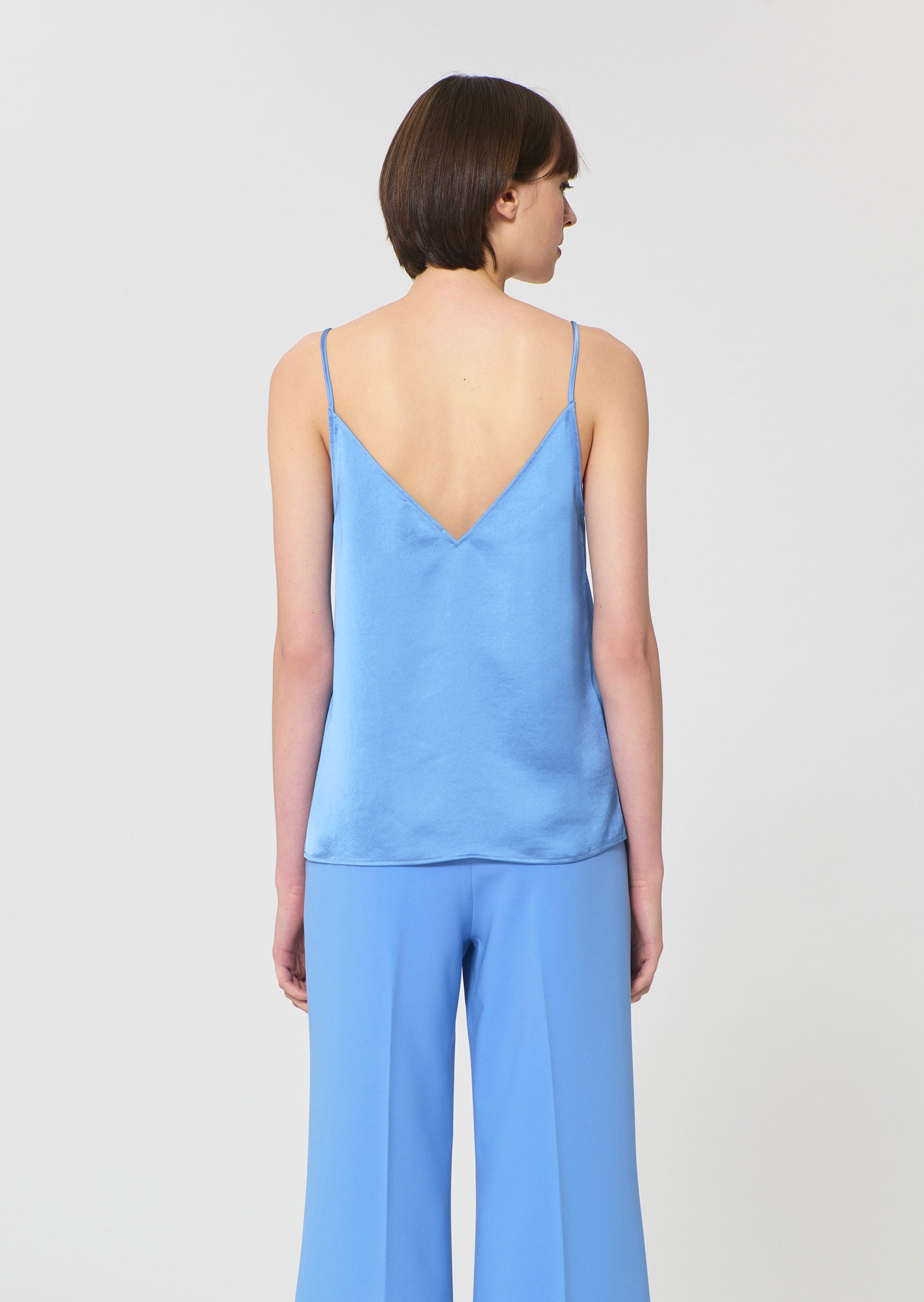 top in yellow satin