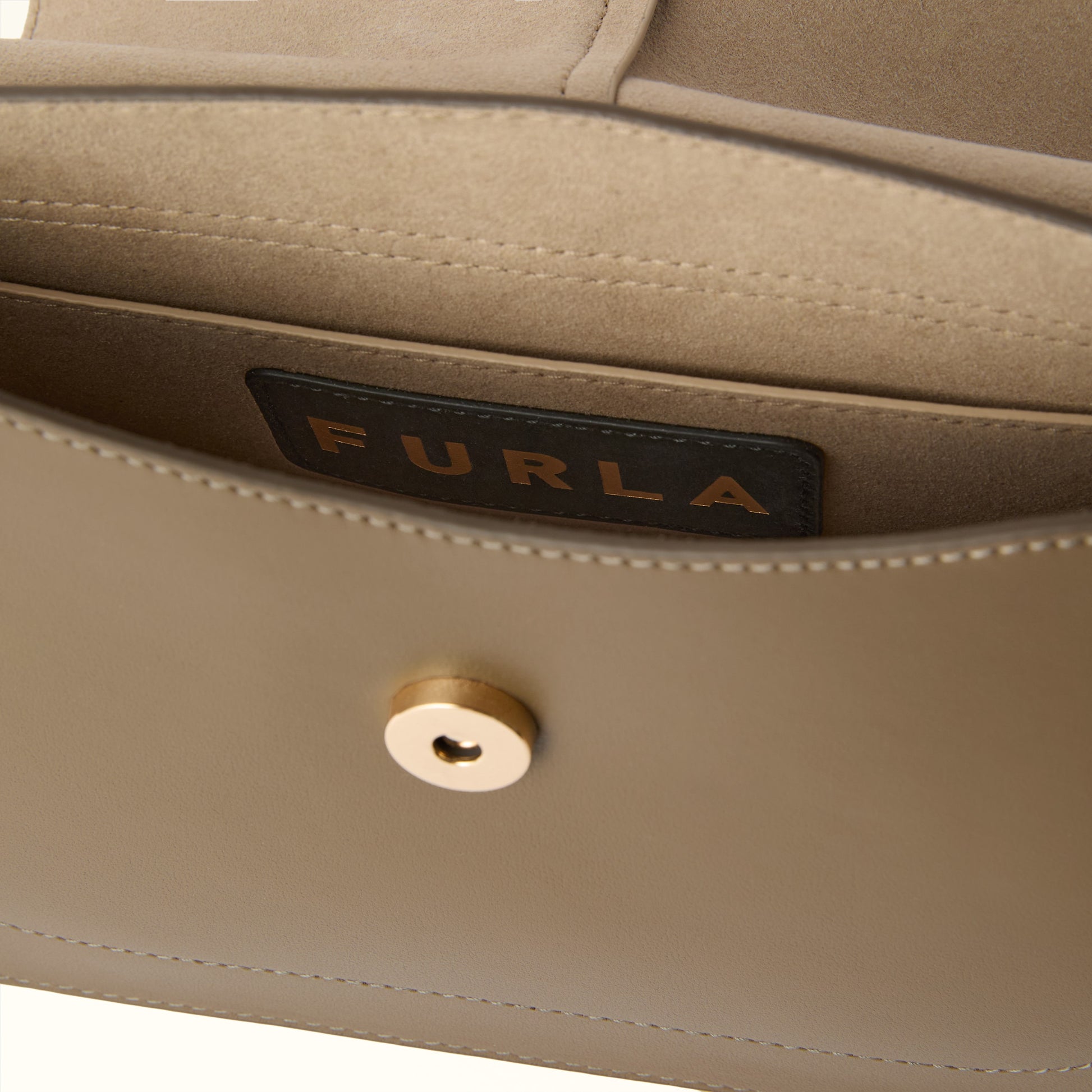 Furla Flow Mini Top Handle in Grey - Bags 