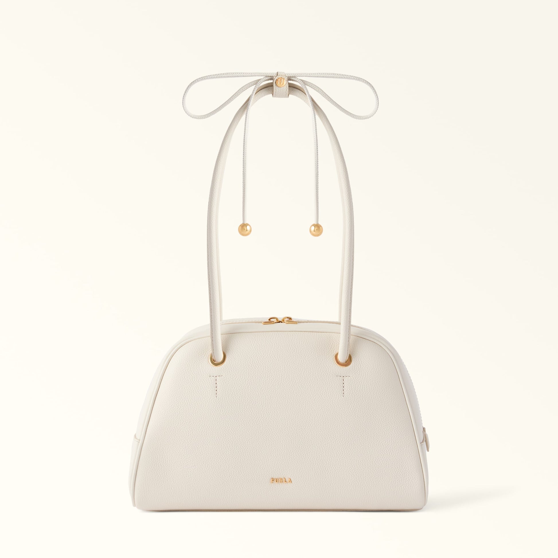 Furla Poppy M Dome in White - Bags 