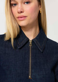 dress in raw denim