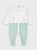 Cotton Blend Girl Romper - Peanut