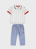 Blue Infant Set(Blouse,Pants) for Boys