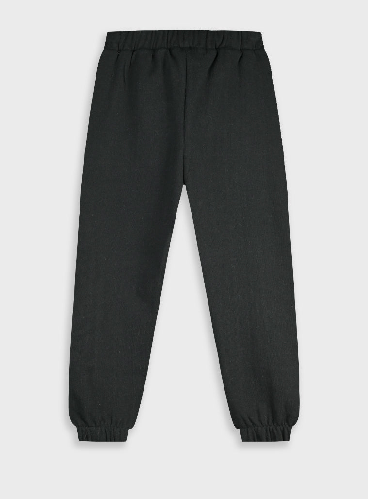 Cotton Blend Boy Trousers - Black