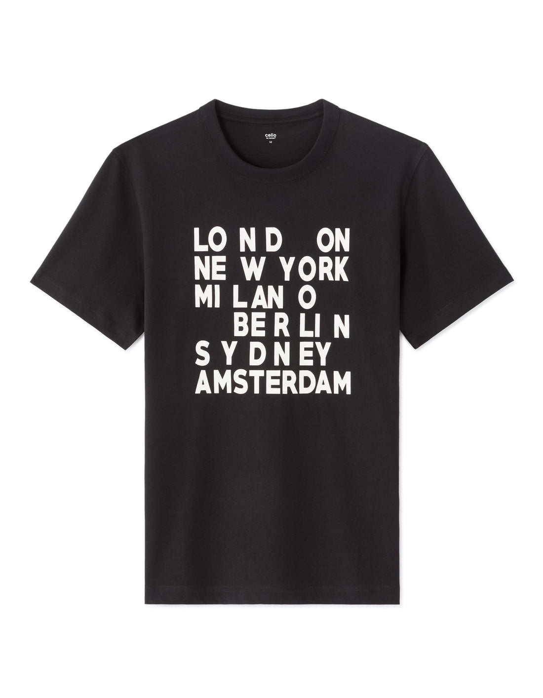Celio Cotton Short Sleeves Tshirt - Black