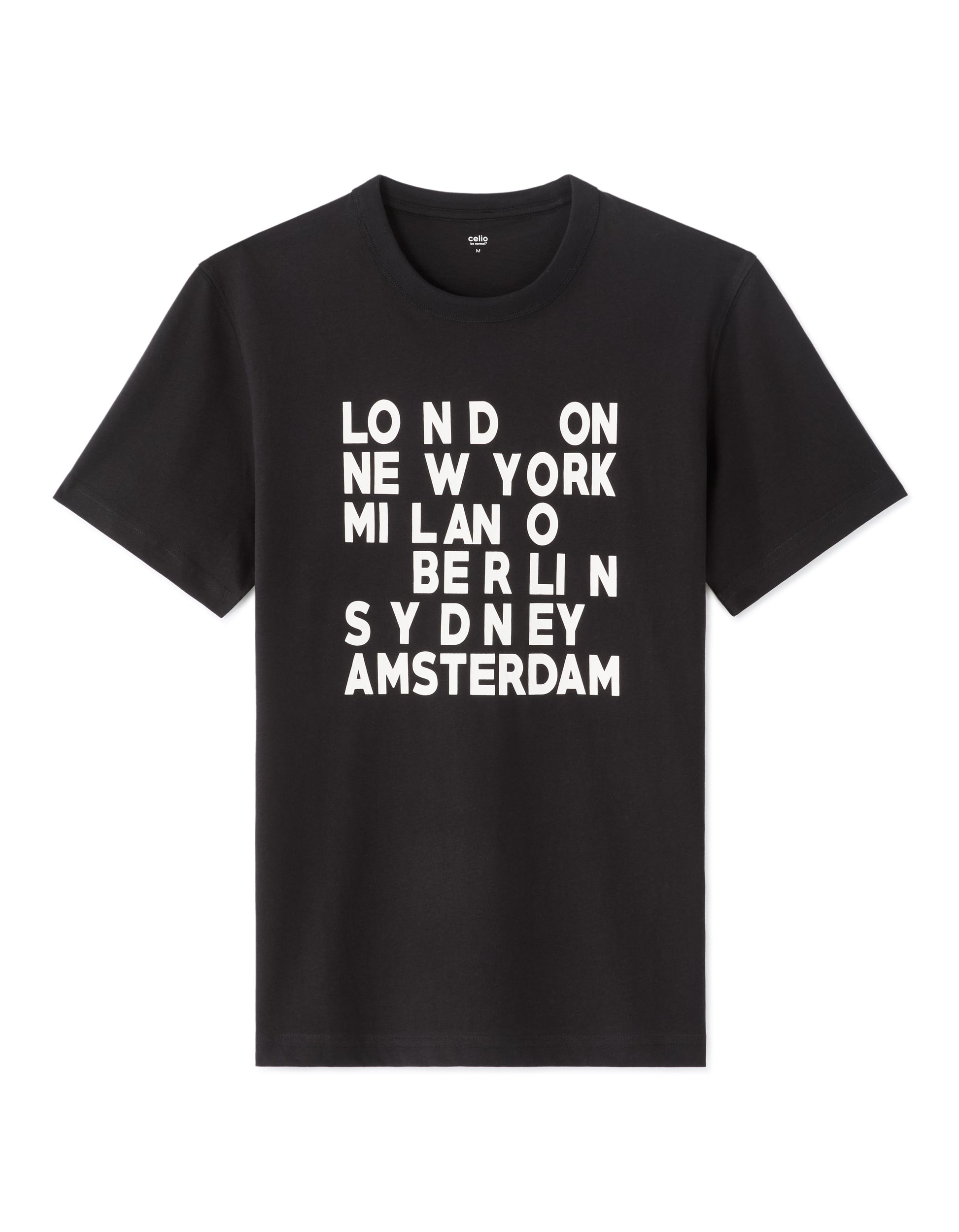 Celio Cotton Short Sleeves Tshirt - Black