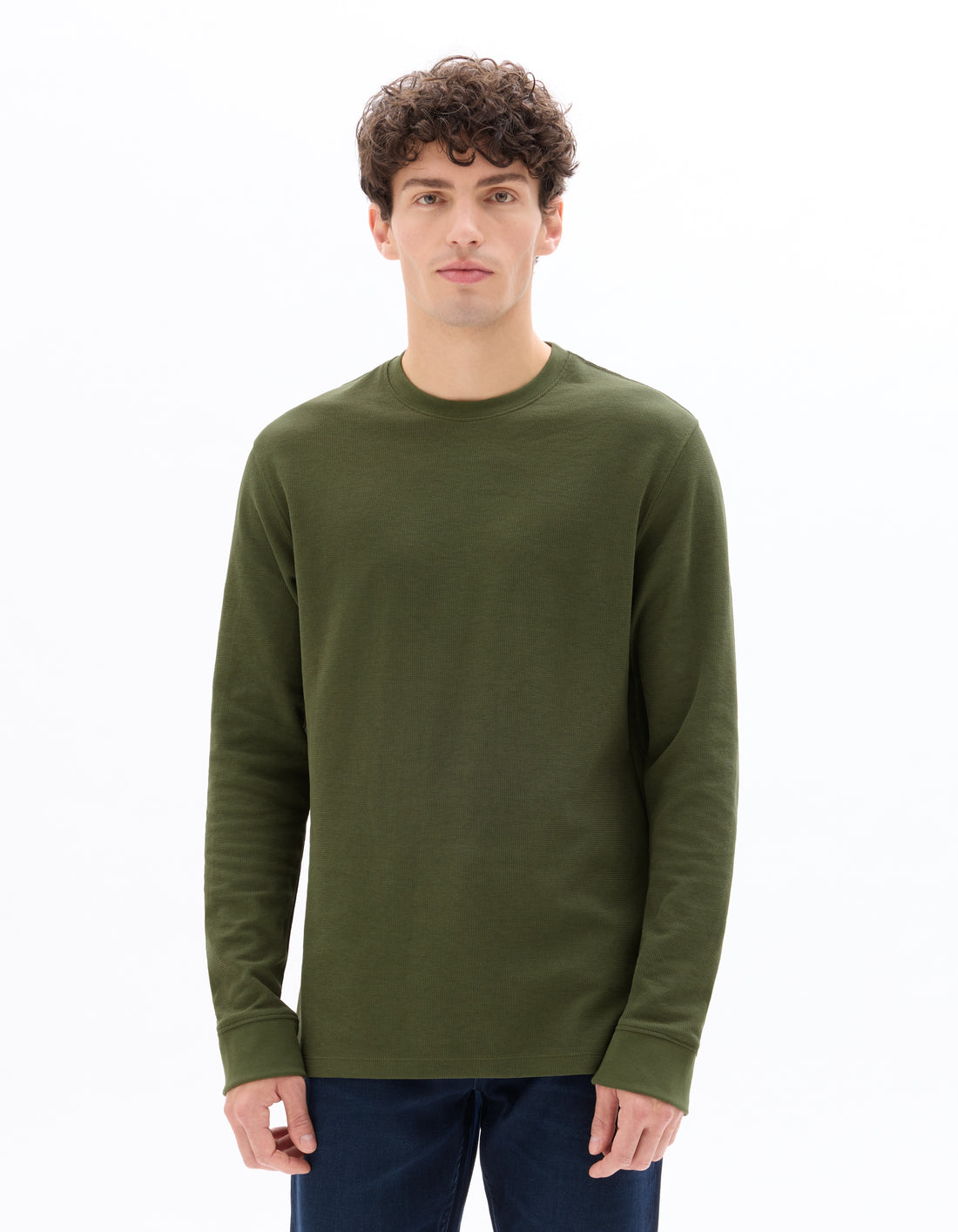 Kaki Moyen Long Sleeves Tshirt - Celio Lebanon