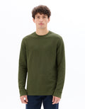 Kaki Moyen Long Sleeves Tshirt - Celio Lebanon