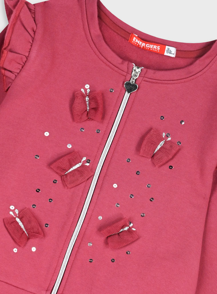 Children's Red Tracksuit(Blouse,Trousers) For Girl