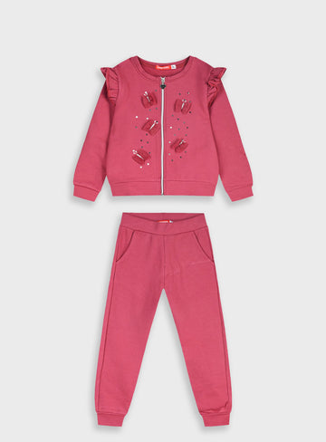 Children's Red Tracksuit(Blouse,Trousers) For Girl