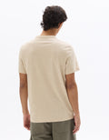 Celio Regular Fit Henley Cotton Blend T-shirt - Beige