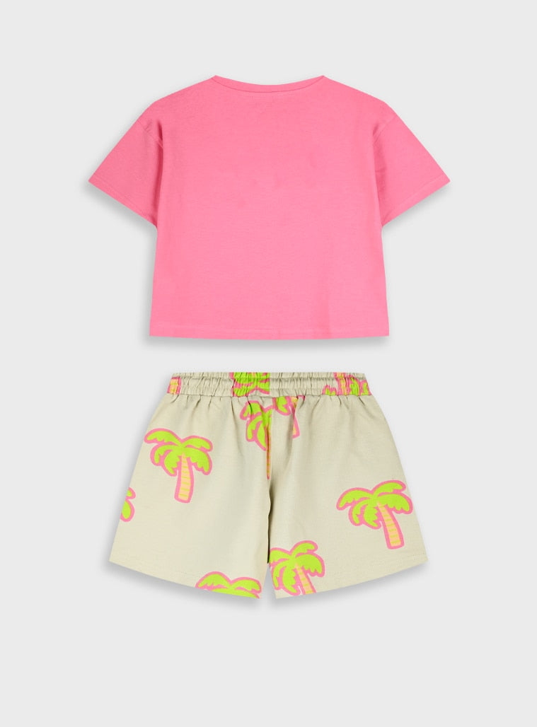 Yellow Set(Blouse,Shorts) for Girls