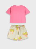Yellow Set(Blouse,Shorts) for Girls
