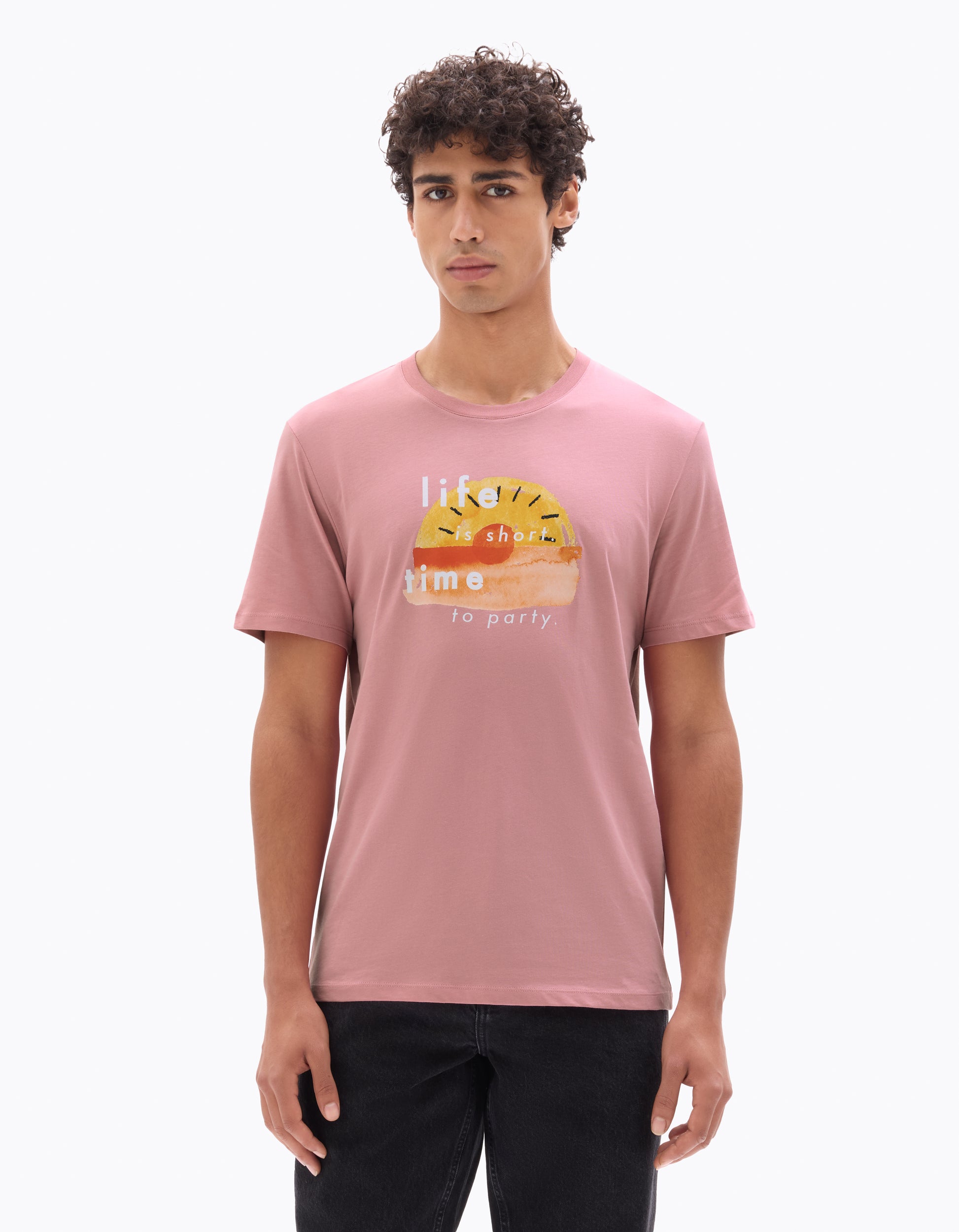 Dusty Pink 01 Short Sleeves Tshirt - Celio Lebanon