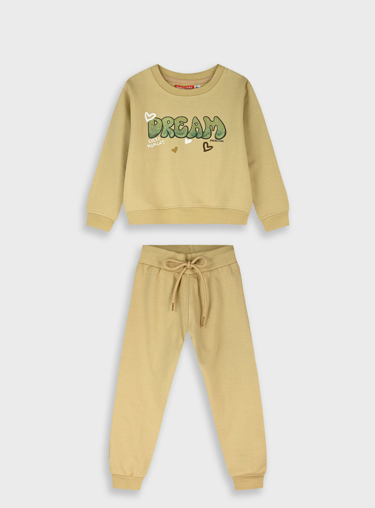 Cotton Girl Tracksuit - Safari