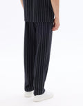 Celio Striped Straight Pants - Blue