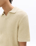 Regular Fit Striped and Textured Polo Celio