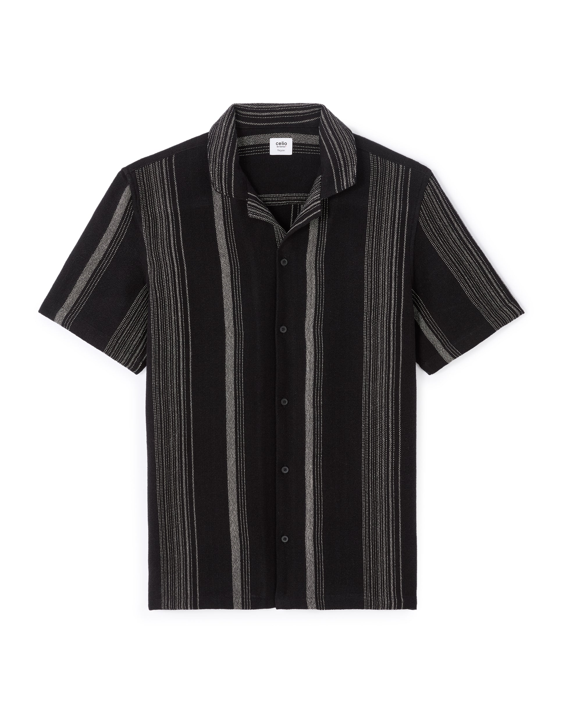 Black Short Sleeves Shirt - Celio Lebanon