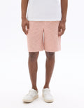 Celio Regular Fit Bouclé Effect Bermuda Shorts - Pink