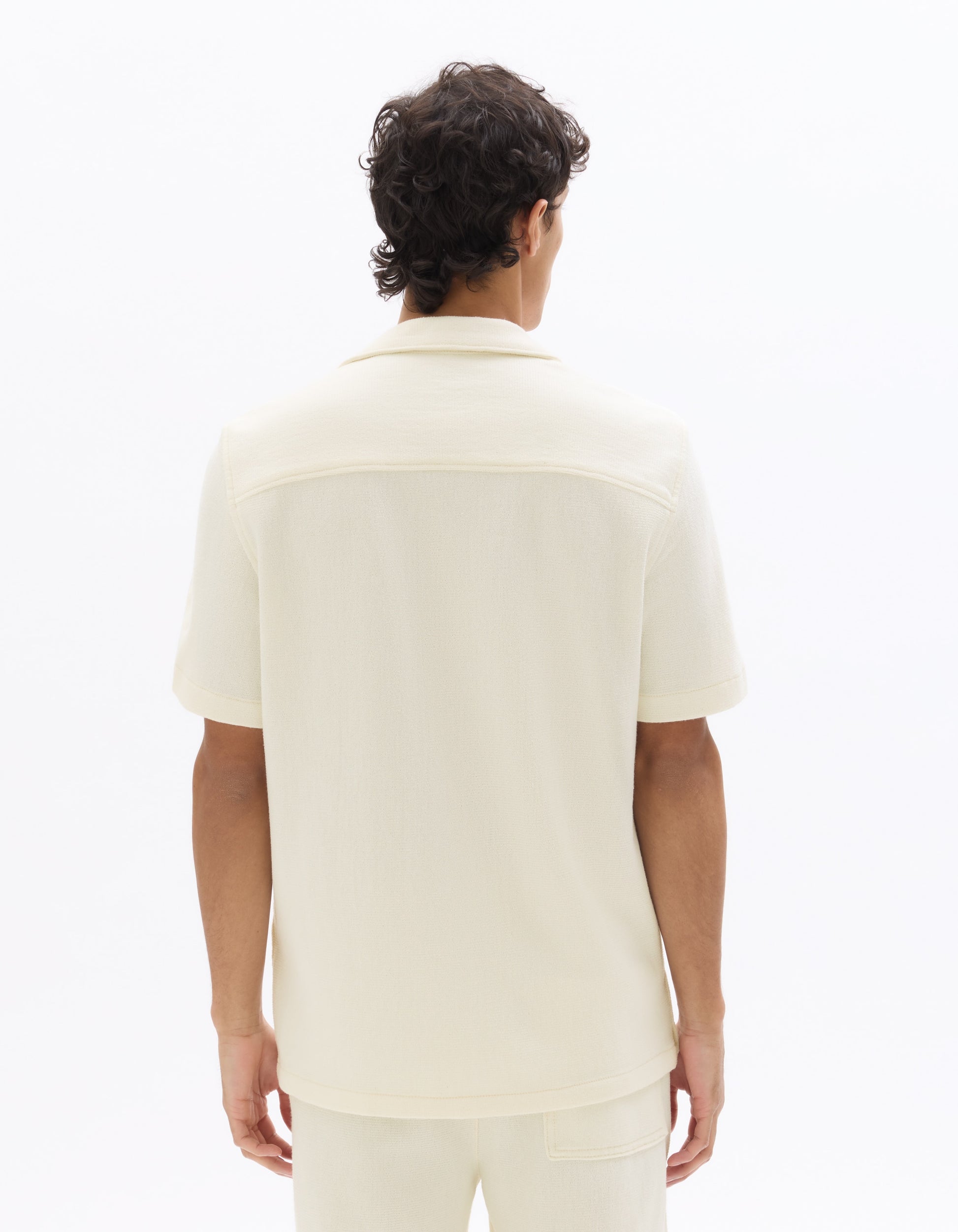 Celio Textured Regular Fit Short-Sleeved Shirt - Beige