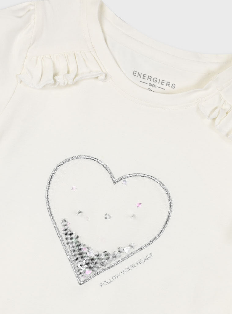 T-shirt with sequins for girls Energiers