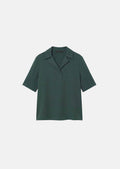 Tony dark green in fluid crepe