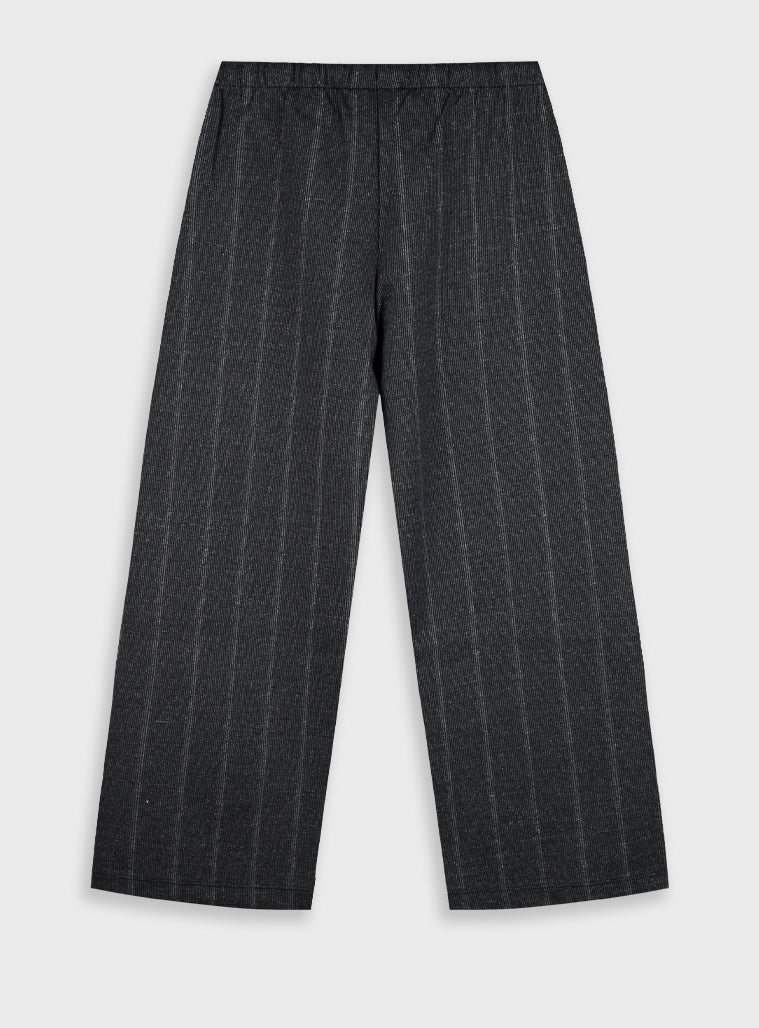 Girl Trousers - Off Black Melange