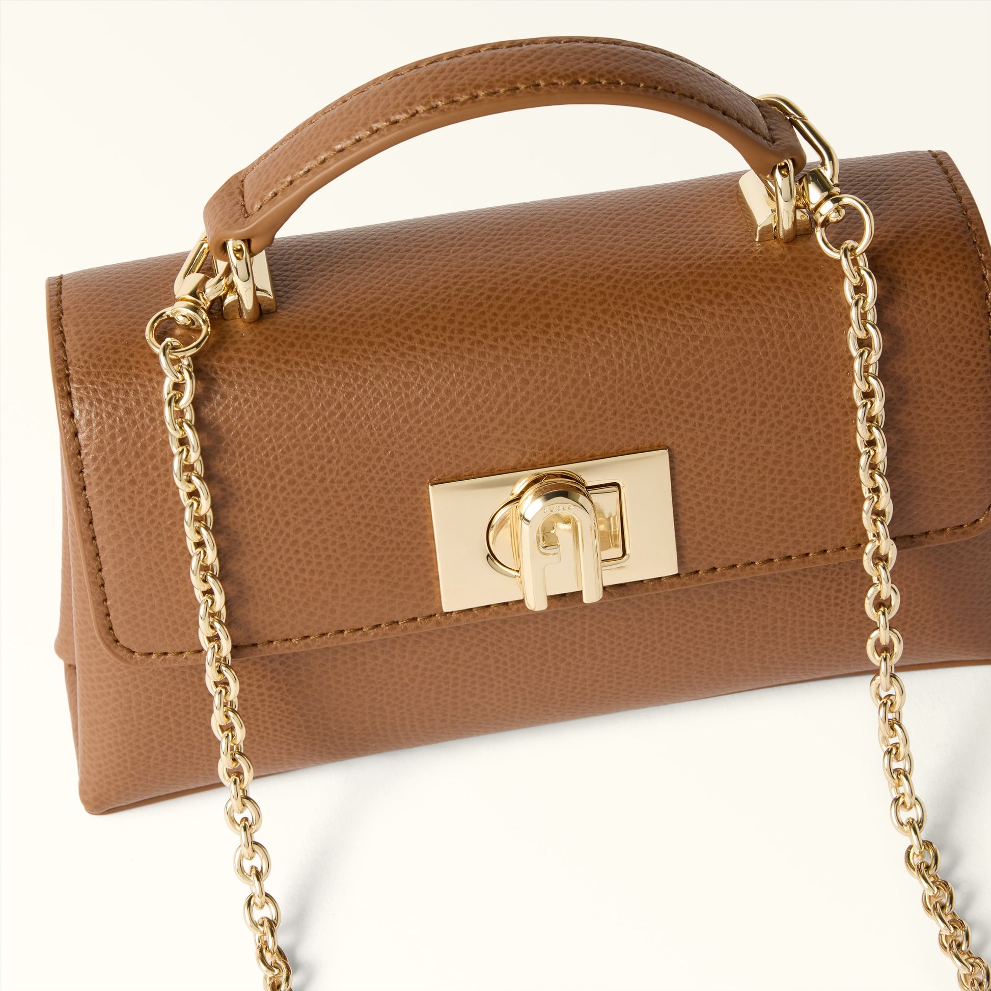Furla 1927 Mini Crossbody Top Handle in Brown - Bags 