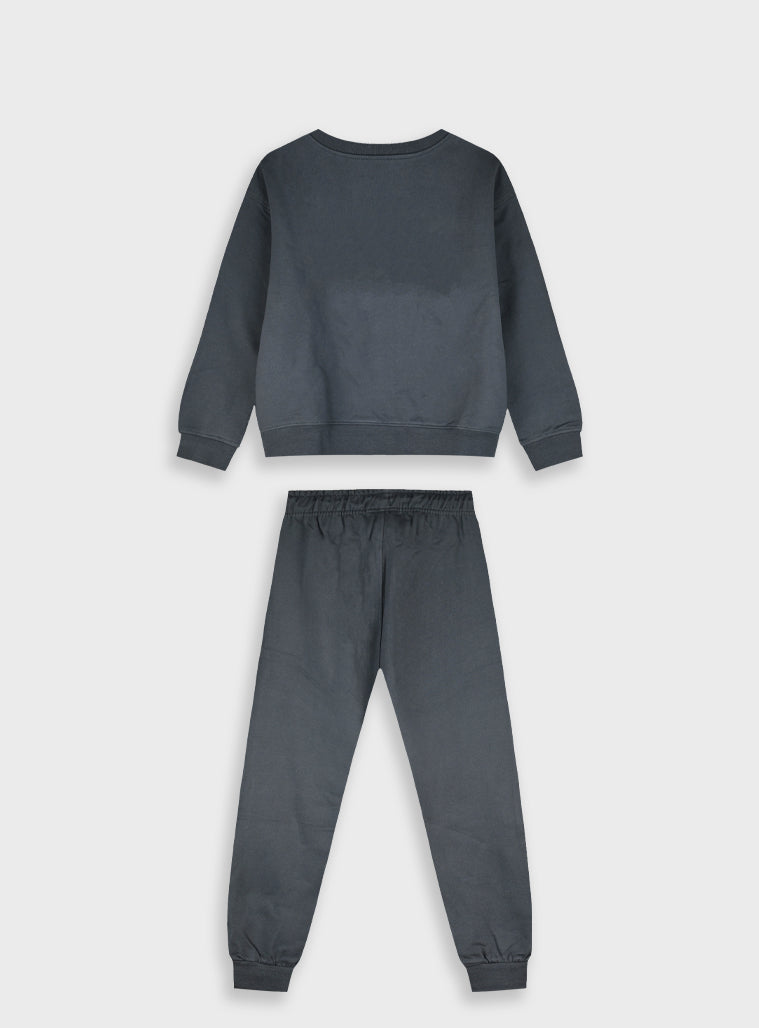 Cotton Girl Tracksuit - Cloud Grey