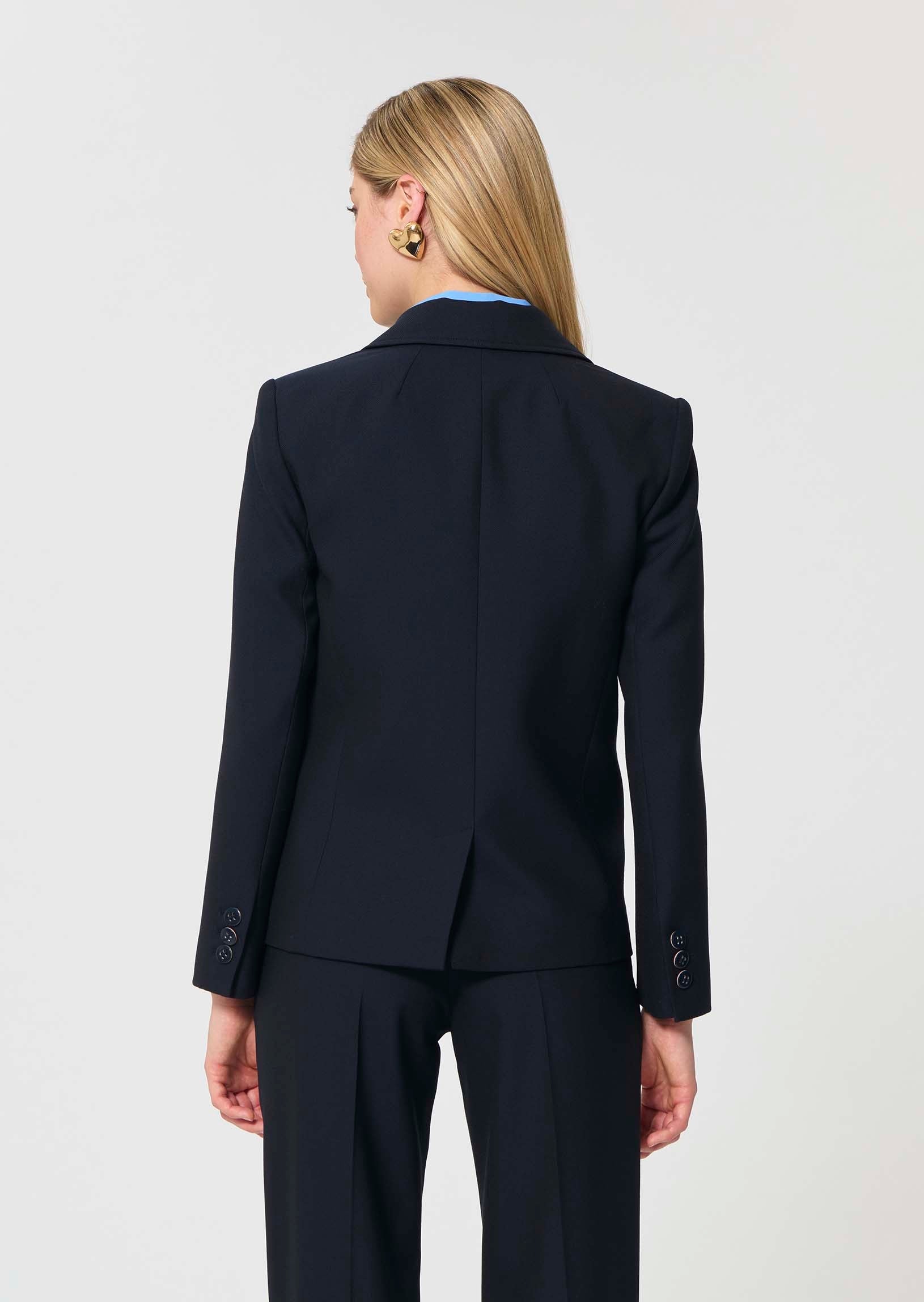 jacket in ecru powder-grain canvas