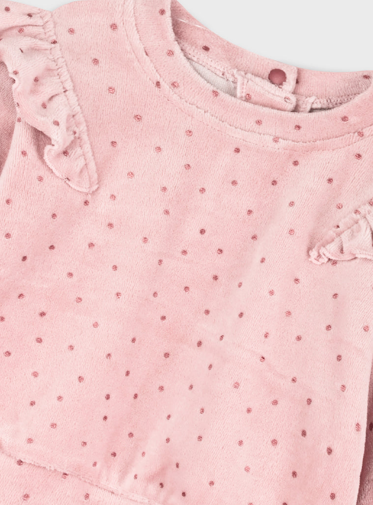 Cotton Blend Girl Set - Light Pink