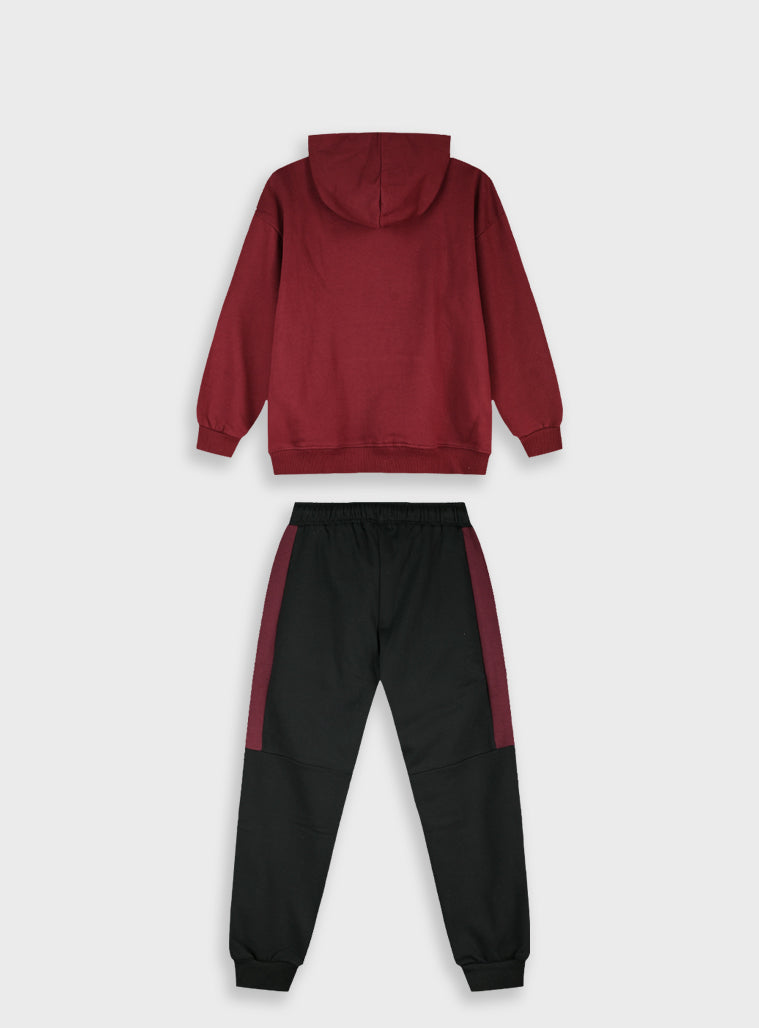 Cotton Boy Tracksuit - Black