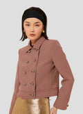 Virginia Burgundy Houndstooth Vest by Tara Jarmon Lebanon
