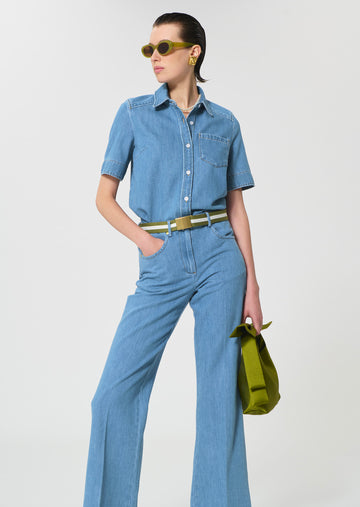shirt in blue denim