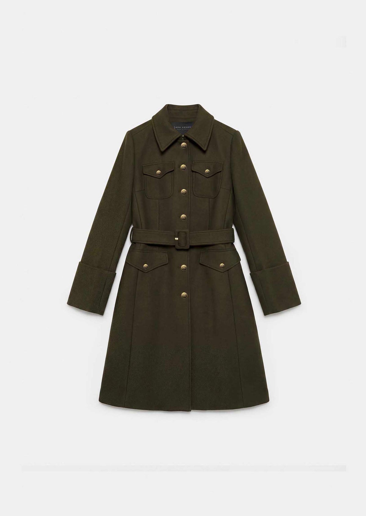 Maelline coat in khaki by Tara Jarmon