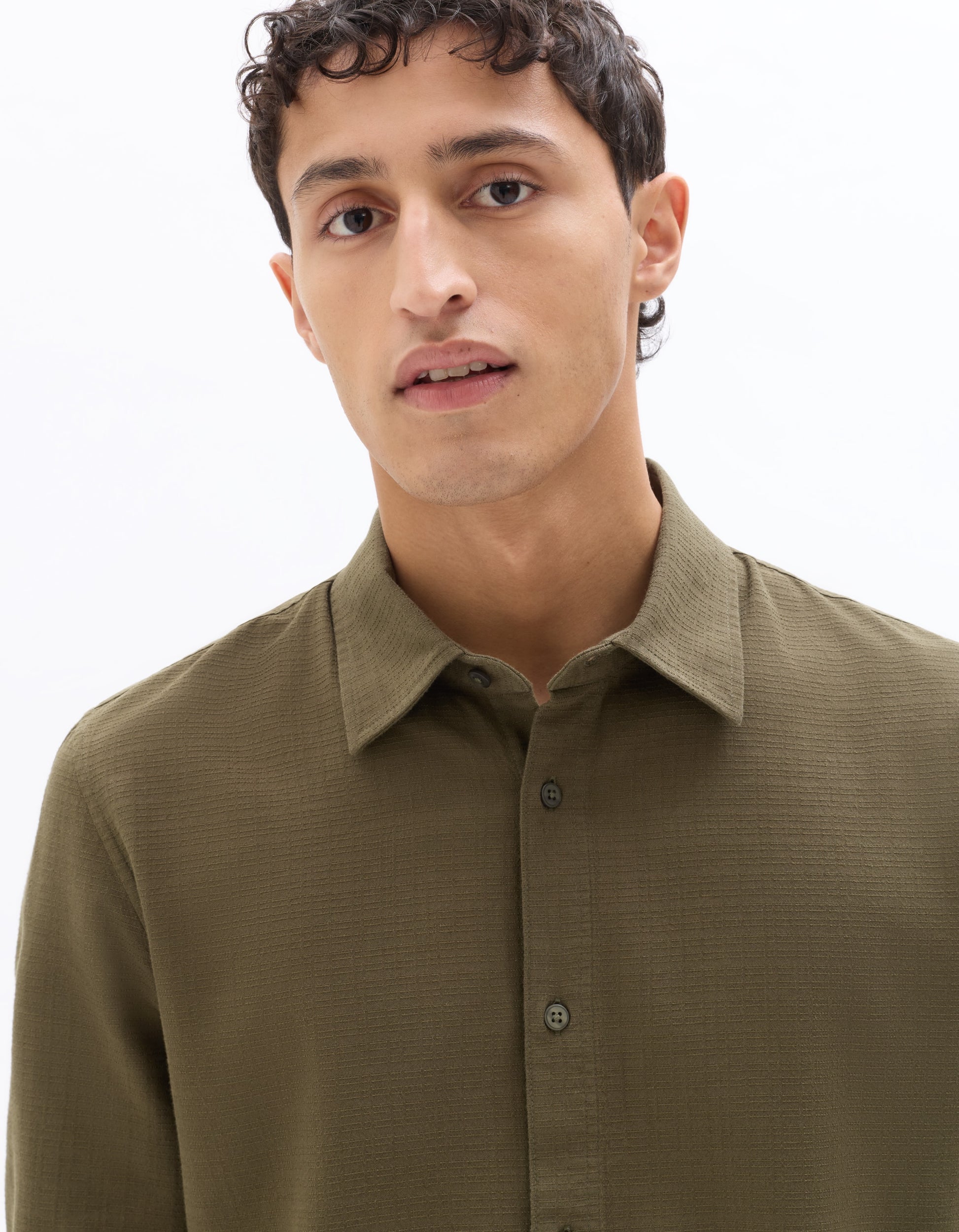 Khaki Long sleeves Shirt for men