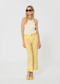tank top in yellow ribbed knit