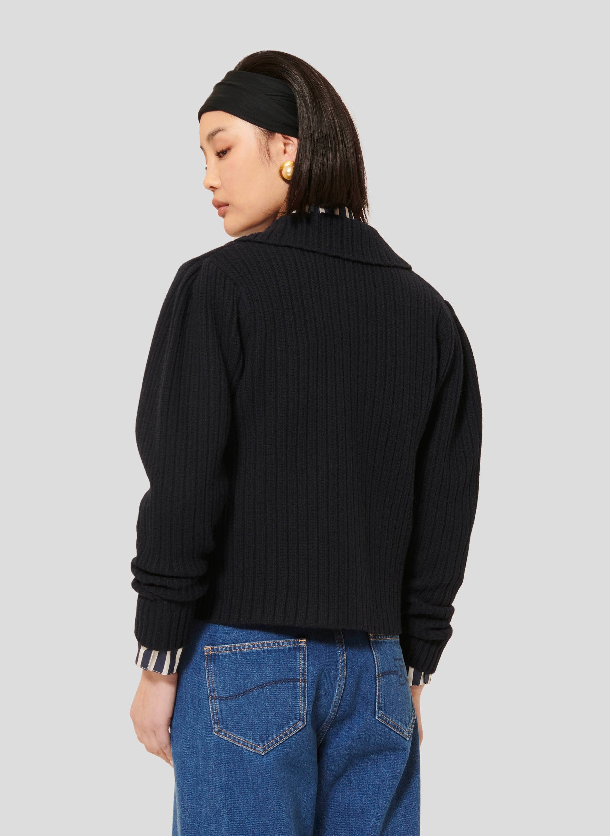 Goldie midnight blue woll cardigan by Tara Jarmon Lebanon