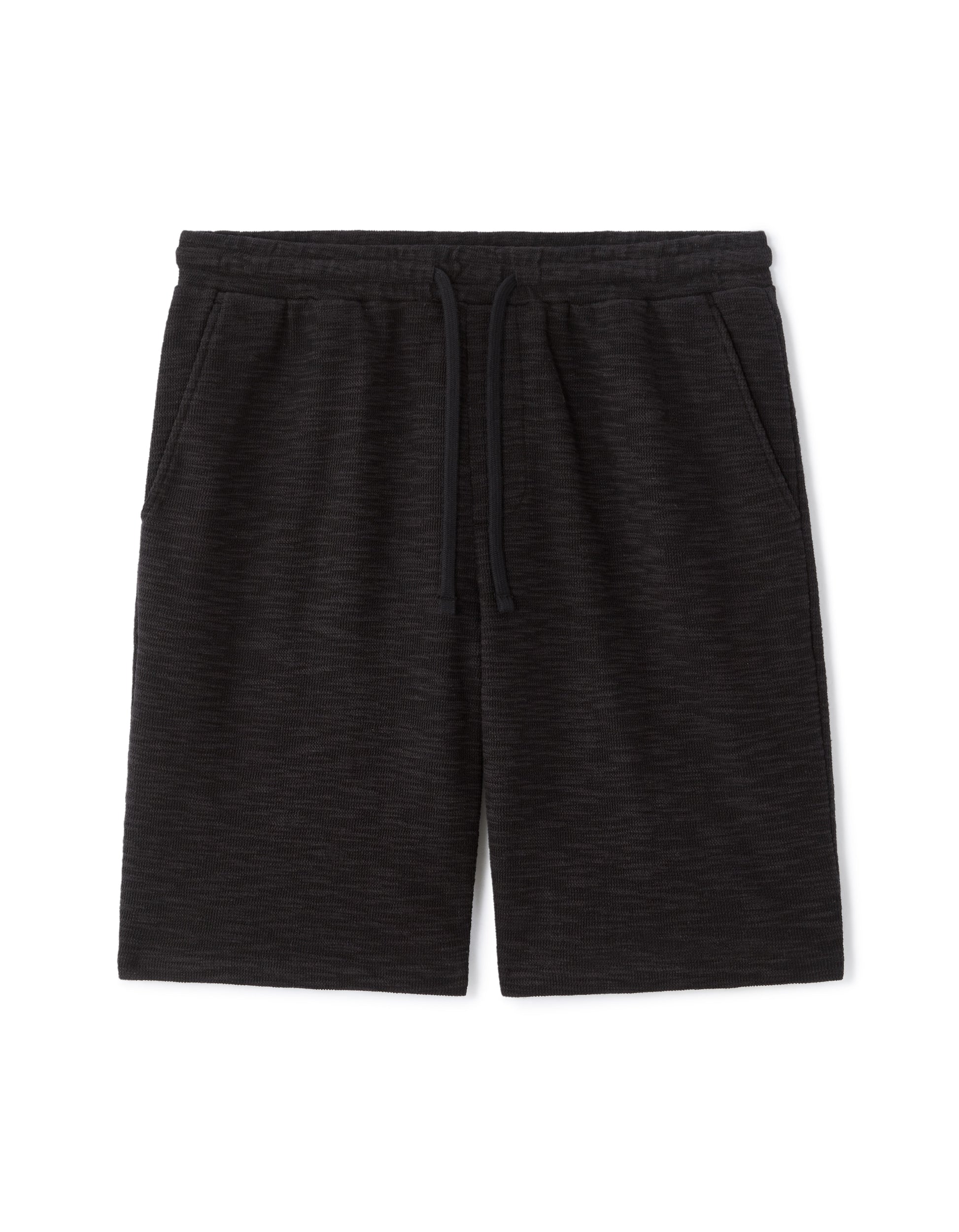 Celio Black Regular Fit French Terry Bermuda Shorts - Black