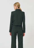 jacket in dark green cotton gabardine