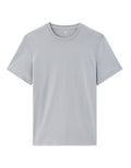 Regular Fit Crew Neck 100% Cotton T-shirt - Grey-Blue Celio