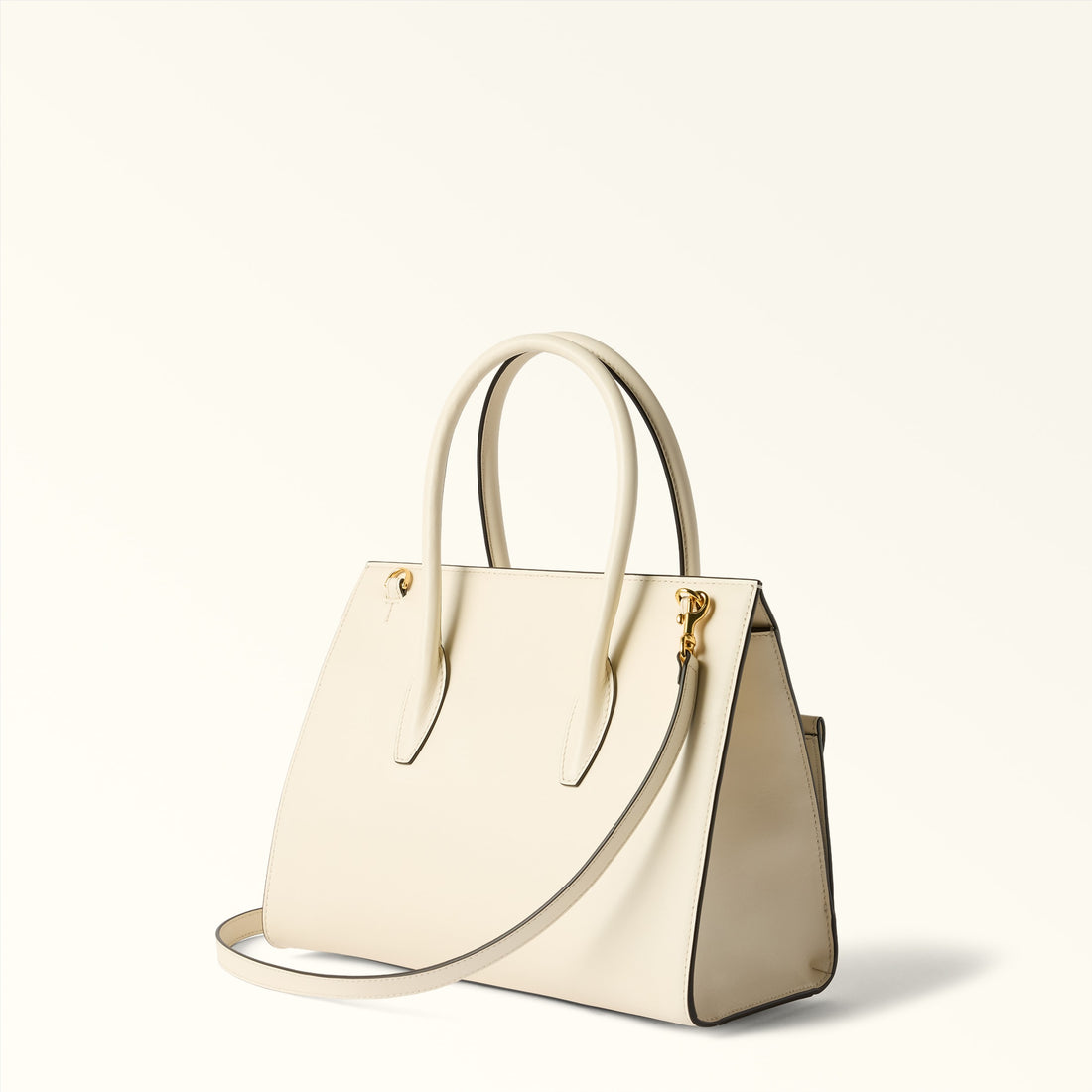 Furla Greta M Top Handle in White - Bags 