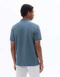 Celio Dark Blue Regular Fit 100% Cotton Piqué Polo - Grey