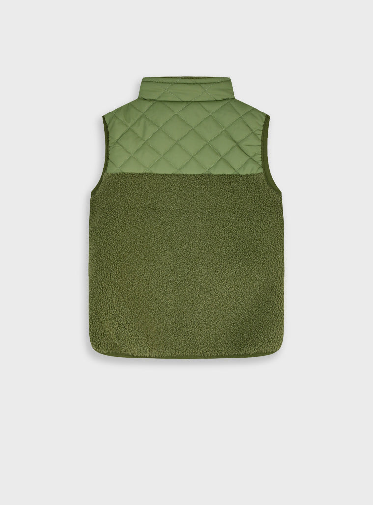 Boy Sleeveless Jacket - Khaki